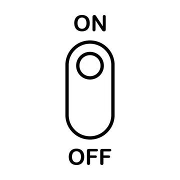 Electric switch outline icon vector. Power off linear style sign toggle swi.. Stock Illustration