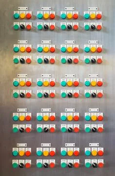 Electric switch panel Stock Photos