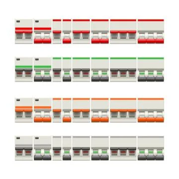 Electric switches set Stock Illustration