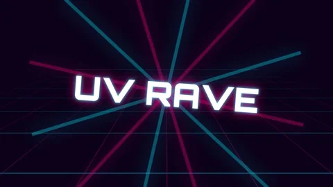 Electric Synthwave Neon Grid Background | UV Rave Party Visualizer Stock Footage 336880173