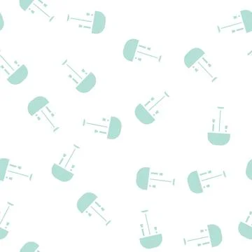 Electric table lamp glyph vector seamless pattern Stock Illustration