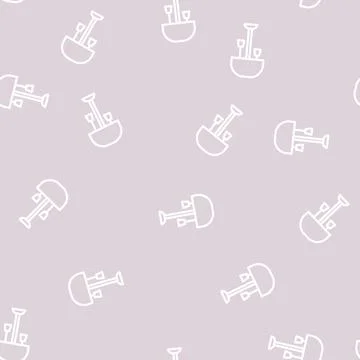 Electric table lamp line vector seamless pattern 스톡 일러스트