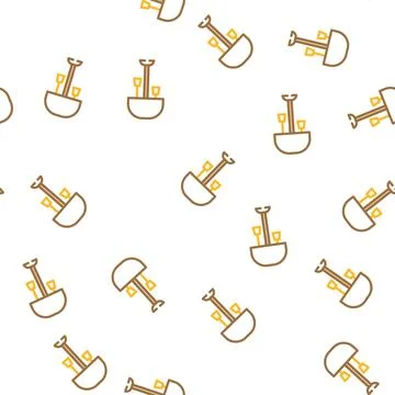 Electric table lamp vector seamless pattern Illustrazione stock