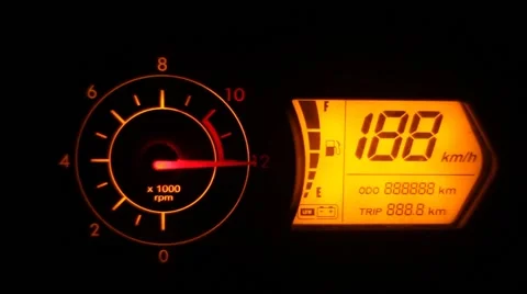 Electric tachometer start frontside Stock Footage 62066849