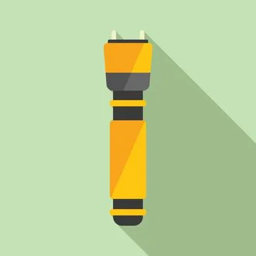 Electric taser icon flat vector. Police weapon Stock Illustration