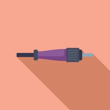 Electric tattoo machine drawing lines on skin in minimalist style Stock Illustration