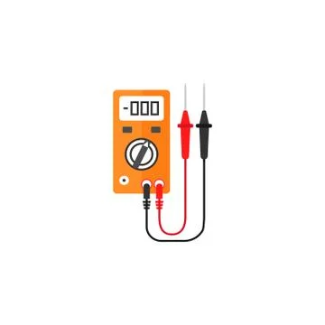 Electric tester flat icon, build repair Illustrazione stock