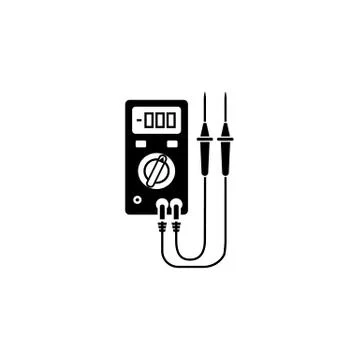 Electric tester solid icon, build repair Stock Illustration