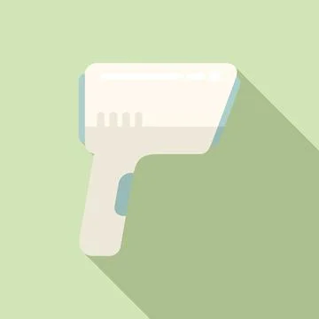 Electric thermometer icon flat vector. Corona test Stock Illustration