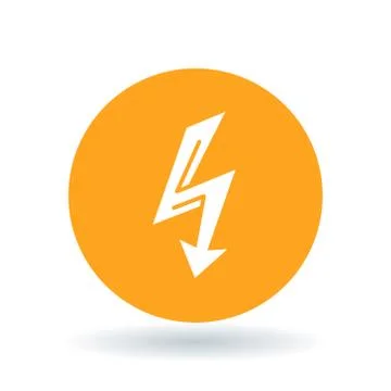 Electric thunder bolt arrow icon Stock Illustration