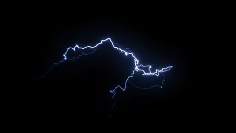 Electric Thunder Flash Loop Animation Stock Footage 333028548