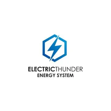 Electric Thunder Logo Simple and Templates Stock Illustration