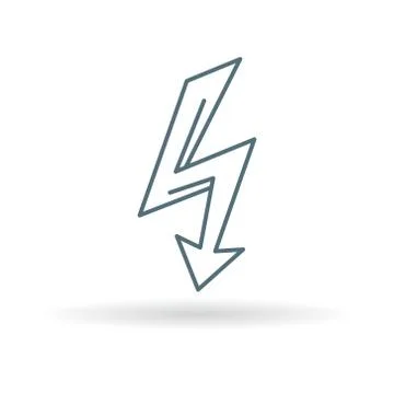 Electric thunderbolt arrow icon Stock Illustration