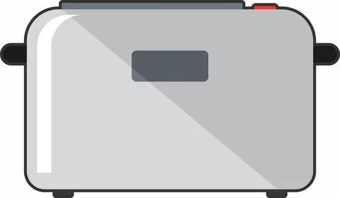 Electric Toaster Icon in flat style. Vector Illustration Illustrazione stock