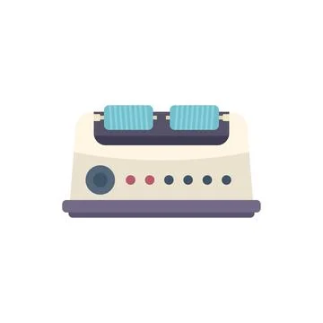 Electric toaster is making toasts for breakfast at home Stock Illustration