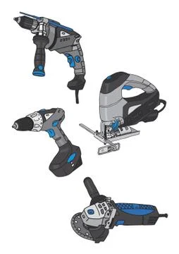 Electric tools Stock Illustration