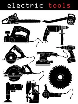 Electric tools Stock Illustration