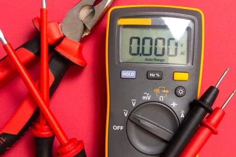 Electric tools for installing works Foto stock