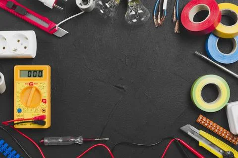 Electric tools table Resolution and high quality beautiful photo Stock Photos