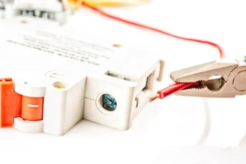 Electric tools on white background Stock Photos