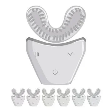 Electric tooth brush cartoon vector graphic Stock Illustration