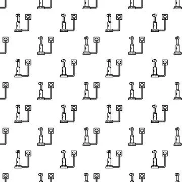 Electric toothbrush charging pattern seamless background illustration Stock Illustration