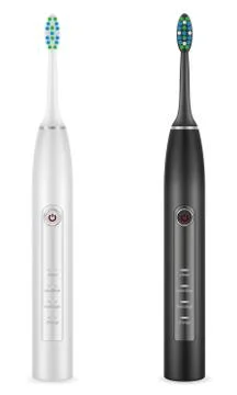 Electric toothbrush for cleaning teeth and hygiene dental dentist vector illu Stock Illustration