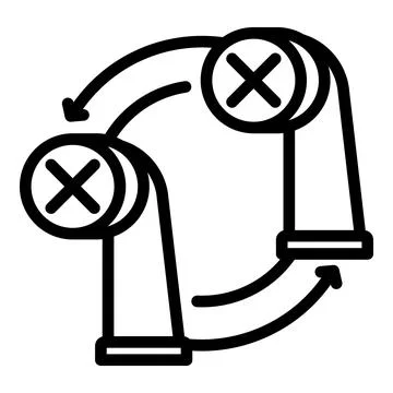 Electric toothbrush head replace icon, outline style Stock Illustration