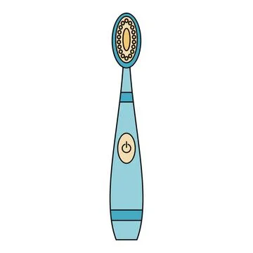 Electric toothbrush icon presenting a tool for cleaning teeth 스톡 일러스트