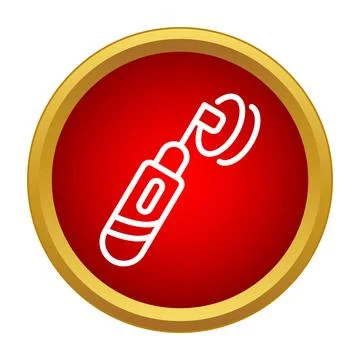 Electric toothbrush icon symbolizing modern dental oral hygiene Stock Illustration