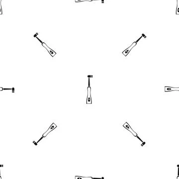 Electric toothbrush pattern seamless black Illustrazione stock