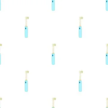 Electric toothbrush pattern seamless vector Illustrazione stock