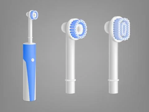 Electric toothbrush replacement head vector model イラスト素材