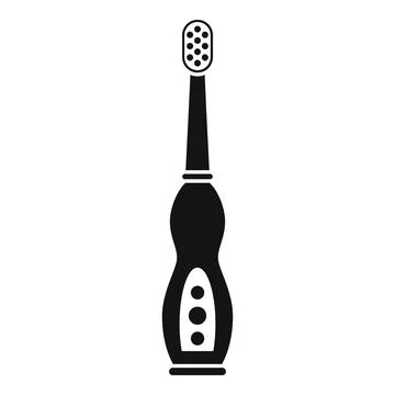 Electric toothbrush teeth icon, simple style Stock Illustration