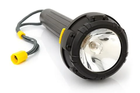 Electric torch for diving Stock Photos