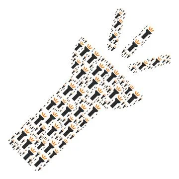Electric Torch Light Icon Shape 스톡 일러스트