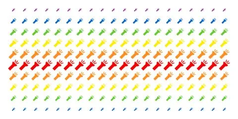 Electric Torch Light Shape Halftone Spectrum Grid イラスト素材