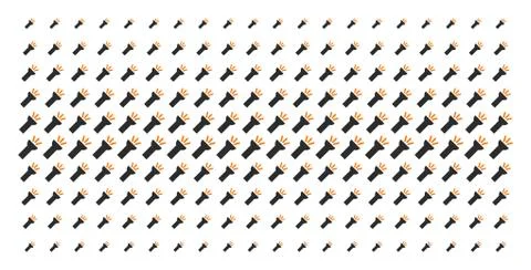 Electric Torch Light Shape Halftone Array Stock Illustration