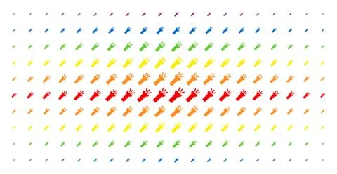 Electric Torch Light Spectrum Halftone Array 스톡 일러스트