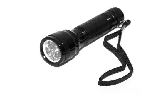 Electric torch on white background Stock Photos