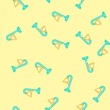 Electric torchiere home accessory vector seamless pattern Stock Illustration
