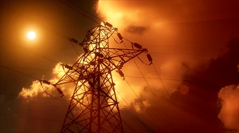 Electric tower 1 Stock Footage 48717284