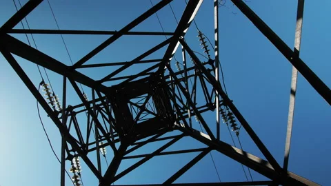 Electric tower, bottom view Stock Footage 106683482