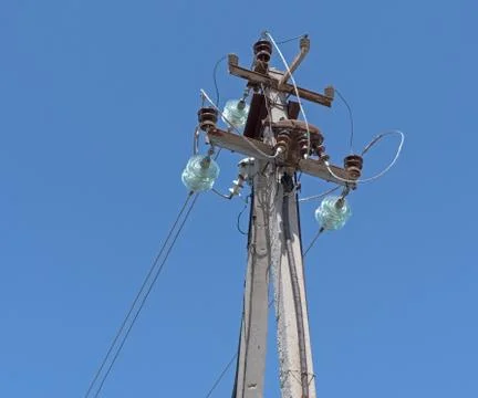 Electric tower high voltage post Stock Photos