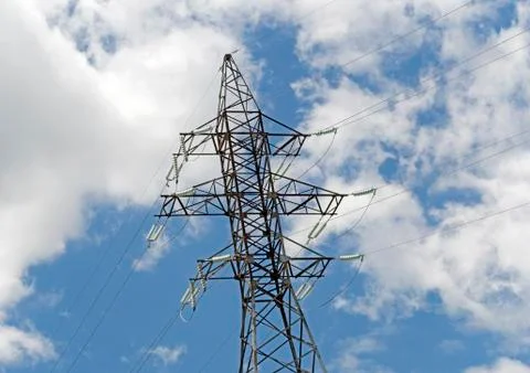 Electric tower high voltage post Stock Photos