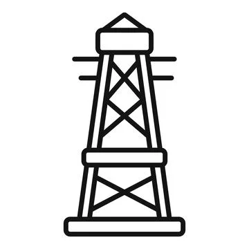 Electric tower icon outline vector. Smart resource Stock Illustration