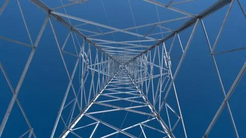 Electric tower from inside Stock Photos