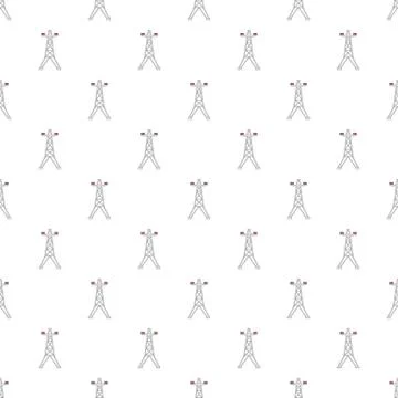 Electric tower pattern, cartoon style Illustrazione stock