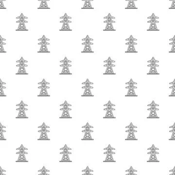Electric tower pattern seamless Illustrazione stock