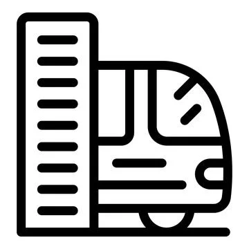 Electric train charging at station platform icon Stock Illustration